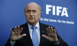  Joseph Blatter, durante una conferencia de prensa 