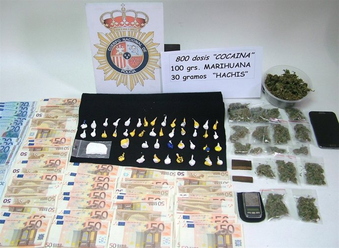 Drogas confiscadas en Avilés