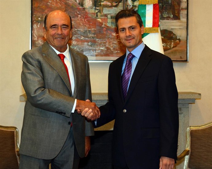 Emilio Botín con Enrique Peña Nieto