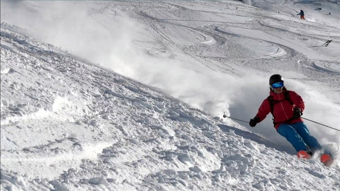 Nieve. Esquiador. Pistas de esquí