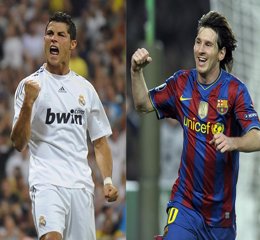 Montaje de Ronaldo y Messi