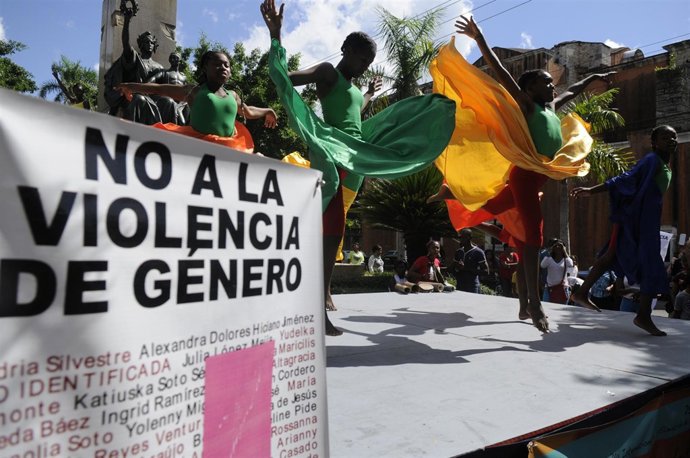 Manifestación contra la violencia de género.