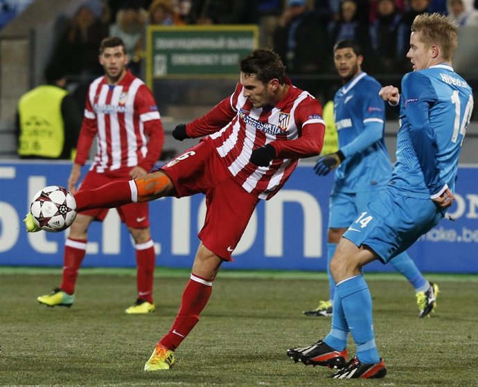 Koke, con el Atlético en la Liga de Campeones