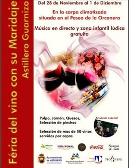 Cartel de la I Feria del Vino y sus maridajes