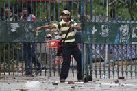 Protestas estudiantiles en Honduras exigiendo un recuento de votos