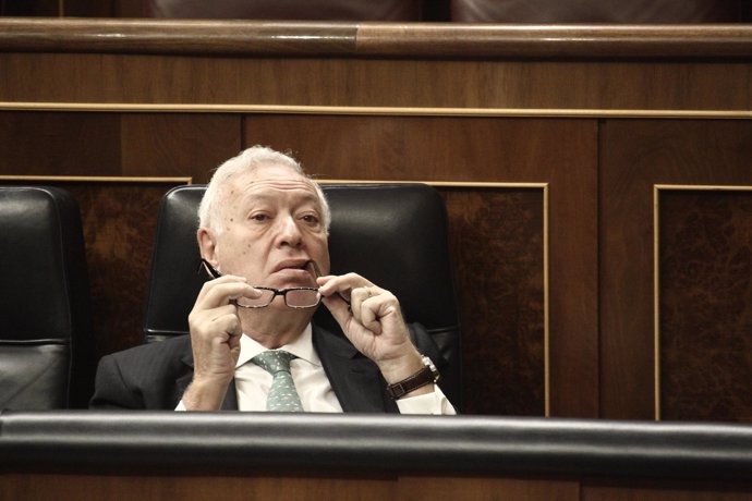 Margallo en su escaño en el Congreso