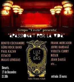 Cartel del concierto benéfico 'Apassiona't per la vida'