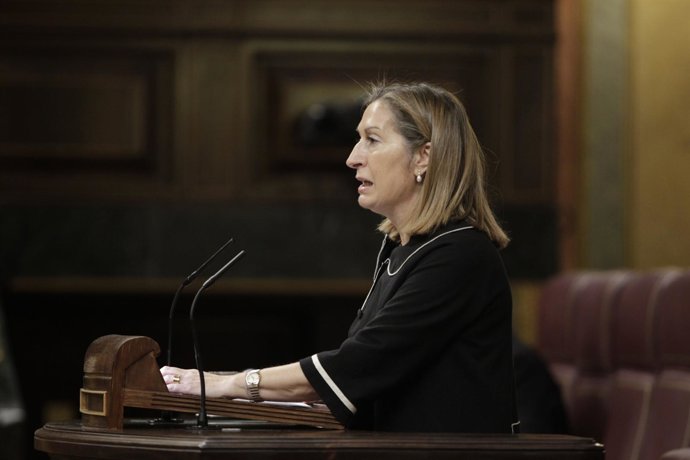 La ministra de Fomento, Ana Pastor, en el Congreso