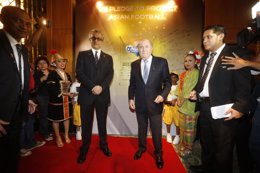 Presidente fútbol Asia Shaikh Salman y de la FIFA  Blatter 