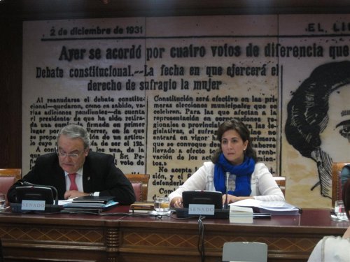 Isabel Borrego en la Comisión de Presupuestos del Senado