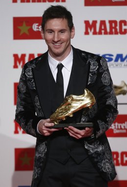 Leo Messi con la Bota de Oro