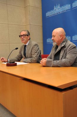 Pineda y Blanco en la rueda de prensa