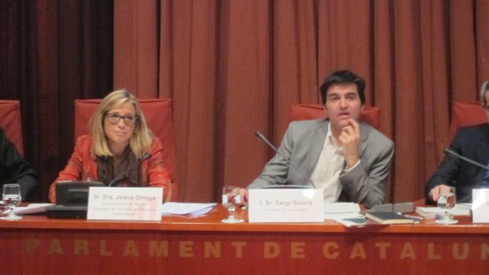 La vicepresidenta J.Ortega y el diputado Sergi Sabrià