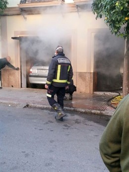 Incendio en Lora del Río.