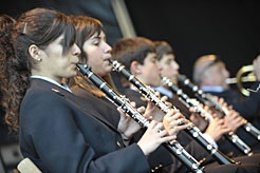 Componentes de una banda musical. 