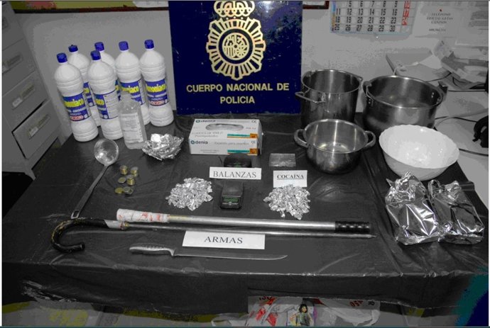 Objetos incautados durante el desmantelamiento del punto negro