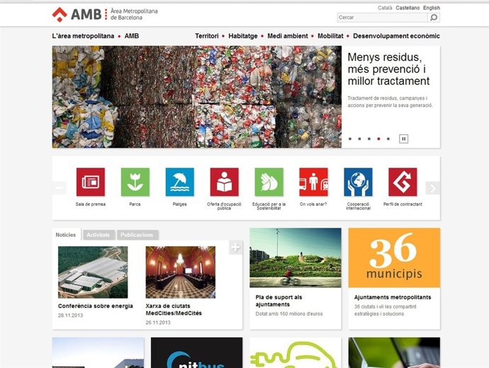 Nueva web del Área Metropolitana de Barcelona