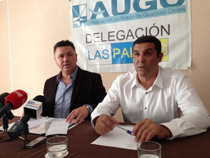 Delgado, de la AUGC nacional, y Juan Couce, secretario general de Las Palmas