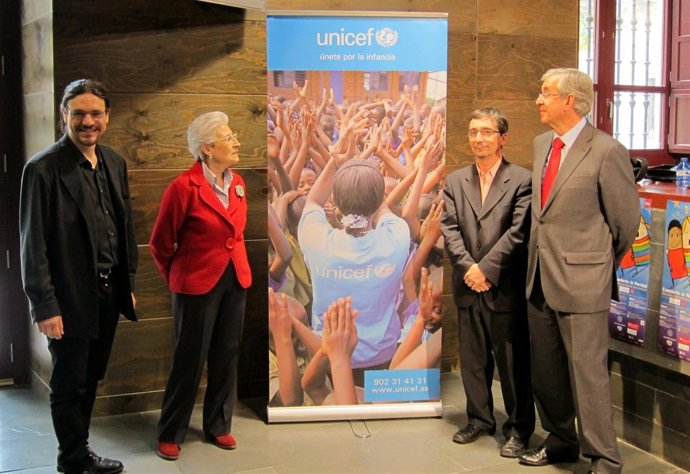 Francisco Lara (izq), Carmeta Barrios, J.M. Marbán y José María Pino (dcha)