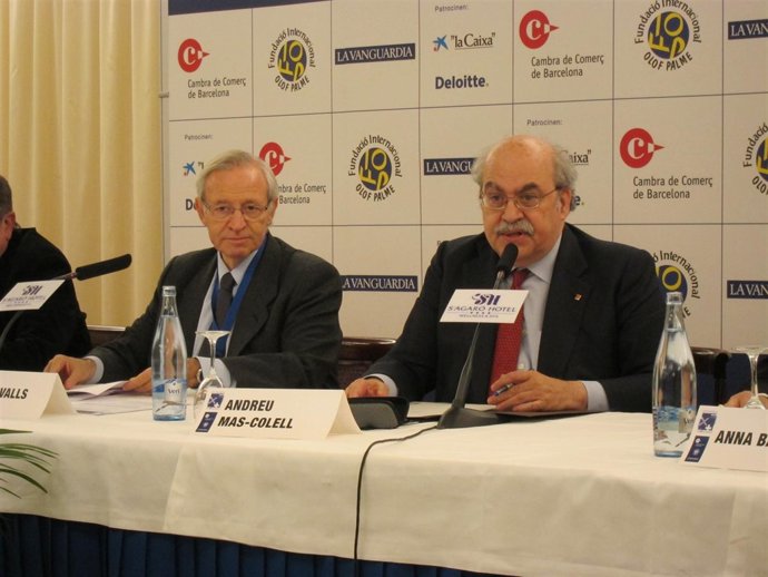 M.Valls (Cámara de Barcelona) y el conseller A.Mas-Colell