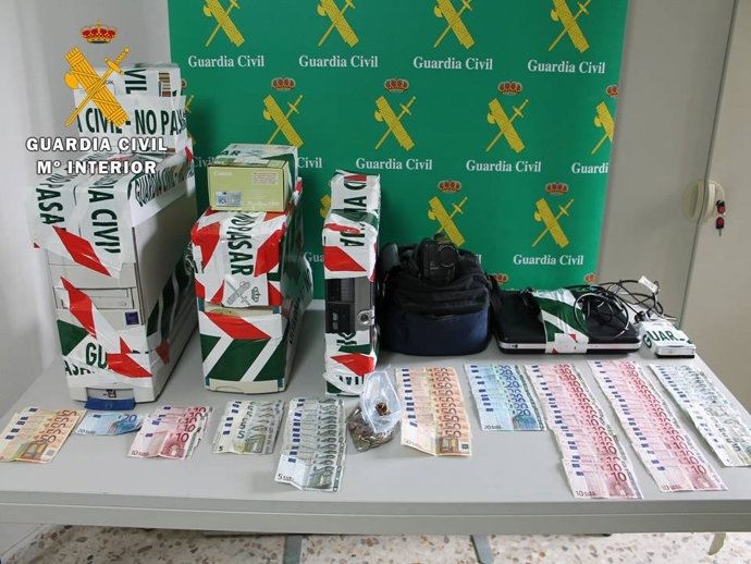 Efectos intervenidos en la Operación 'Espino'