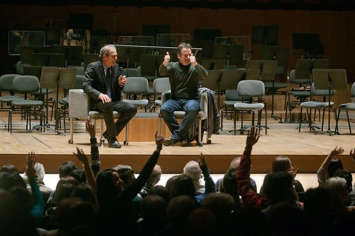 Charla entre Enmanuel Pahud y Yaron Traub en el Palau