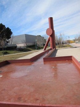 Frío, hielo, fuente helada en Zaragoza