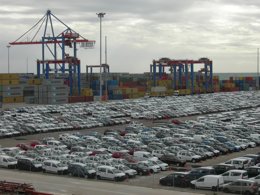 Vehículos en el puerto de Málaga