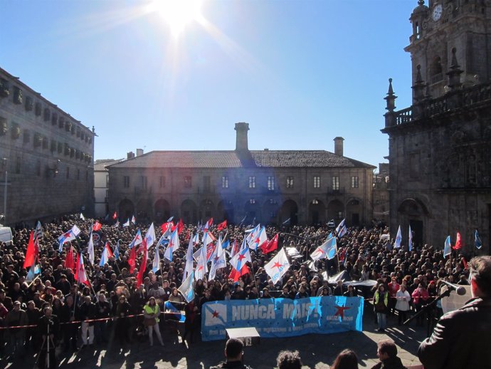 Manifestación de Nunca Máis en Santiago