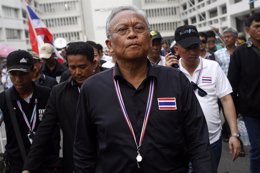 El líder de las protestas contra el Gobierno de Tailandia, Suthep Thaugsuban