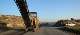 Obras en la carretera A-140, en la Comarca de la Litera
