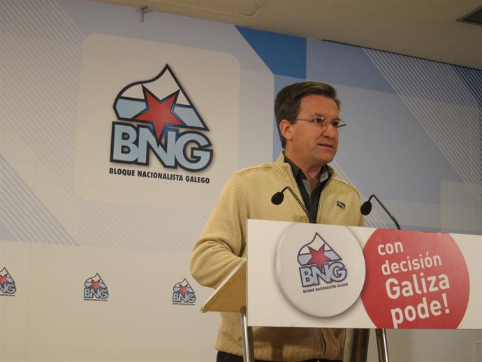 Xavier Vence, portavoz nacional del BNG, en rueda de prensa