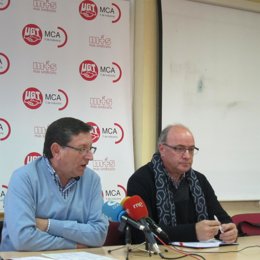 Donaire y Romero en la sede de UGT de Asturias