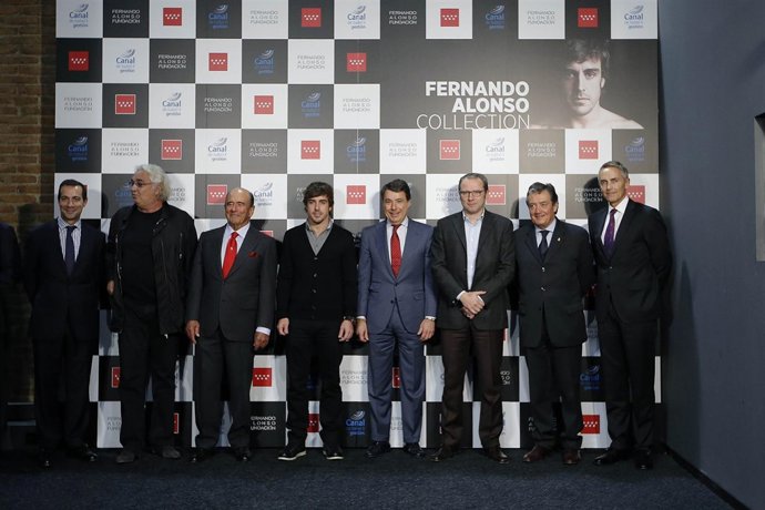 Fernando Alonso, Emilio Botín, Stefano Domenicali, Flavio Briatore