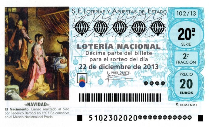 Décimo de Lotería de Navidad (LAE)