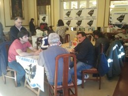 Encierro de trabajadores de Navantia en Ferrol.