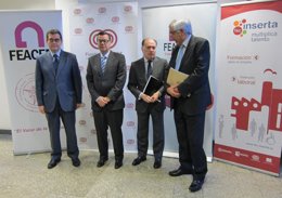 De izq. A dcha., Francisco Botía, José Luis M.Donoso, Villanueva y José M.Ibáñez