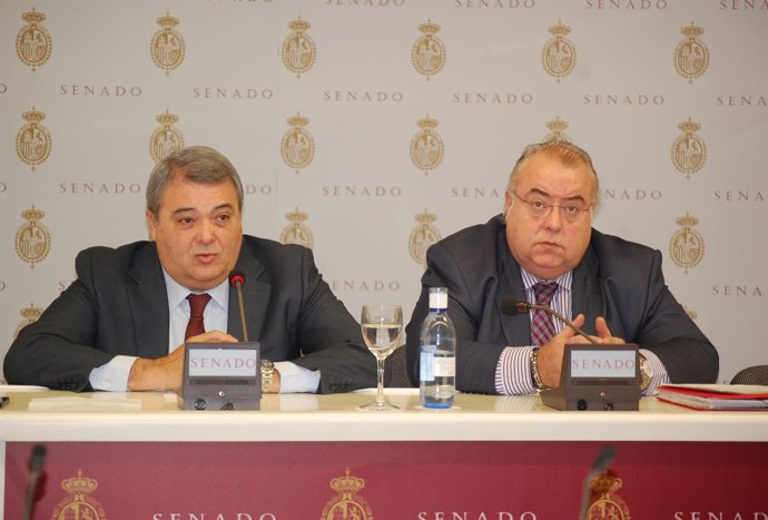 Senadores del PSOE Juan María Vázquez y Tontxu Rodríguez