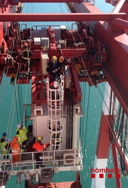Simulacro en el Puerto de Barcelona