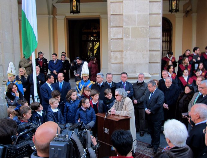 Acto homenaje a la bandera de Andalucía