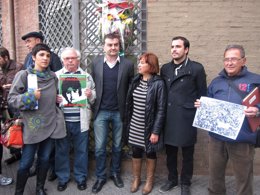 Antonio Maíllo y Alberto Garzón en el homenaje a García Caparrós