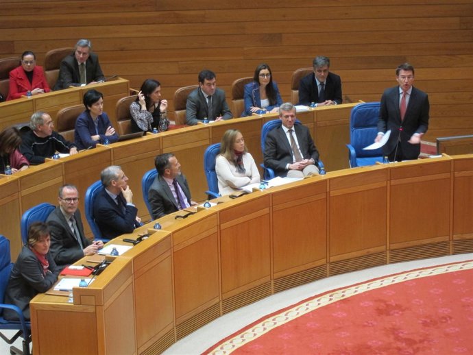 Sesión de control en el Parlamento de Galicia.