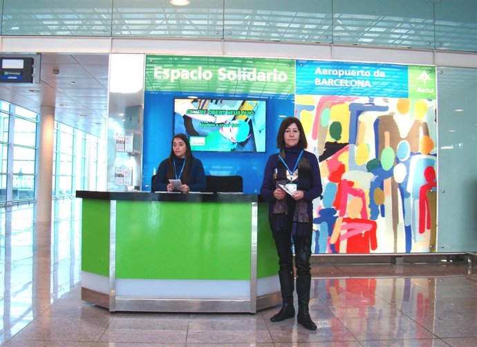 Espacio solidario Trinijove en el Aeropuerto de El Prat