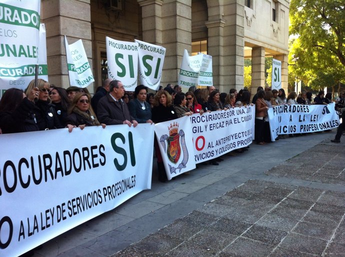 Manifestación de procuradores andaluces