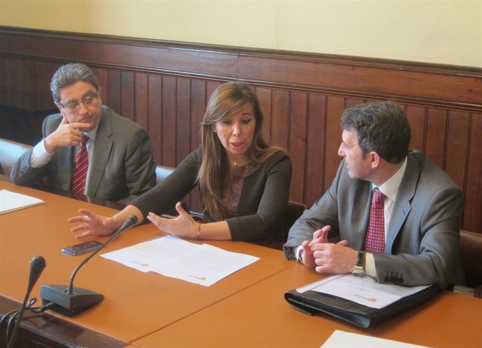 E.Millo, Alícia Sánchez-Camacho (PP) José Domingo (Som Catalunya Somos España)