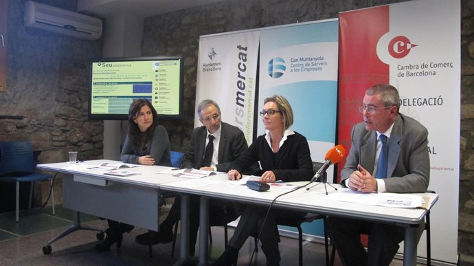 R.M.Lleal; J.Francí; (Cámara) A.Canelo y J.Mayoral (Ayto.Granollers)