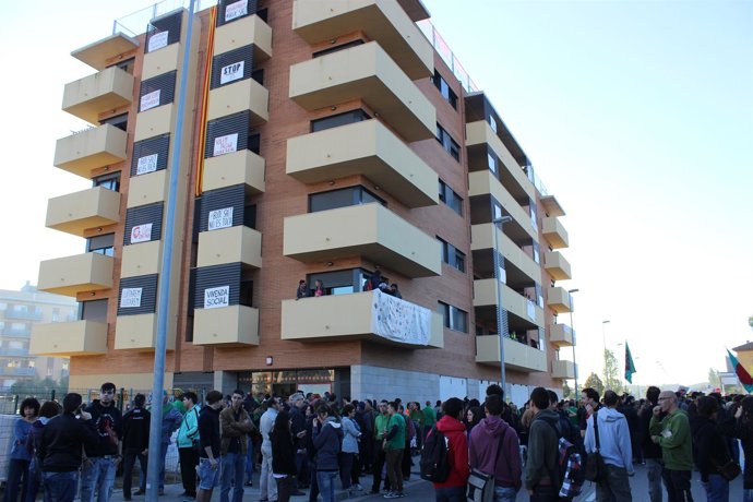 Edificio ocupado en Salt (Girona)