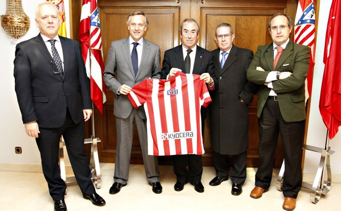 Raúl Mayoral  y Adelardo Rodríguez, convenio CEU-Atlético