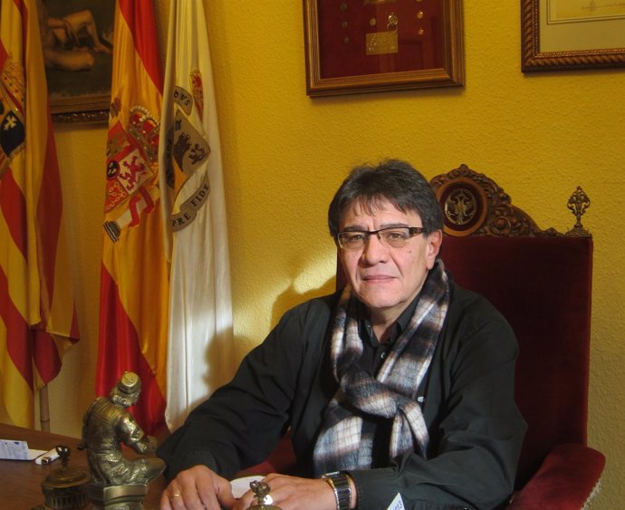 El alcalde de Borja, Francisco Miguel Arilla, en su despacho en el Ayuntamiento