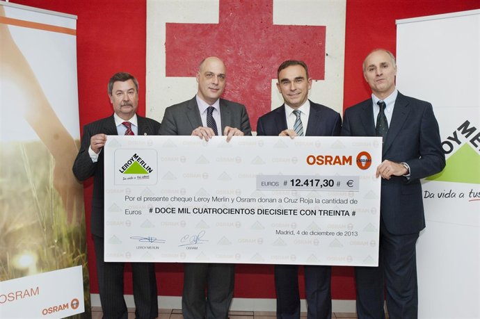 OSRAM Y LEROY MERLIN ENTREGAN UN DONATIVO A CRUZ ROJA
